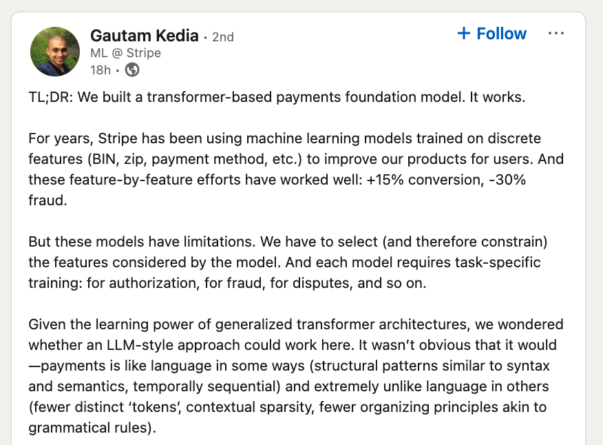 Stripe LinkedIn Post Stripe LinkedIn Post