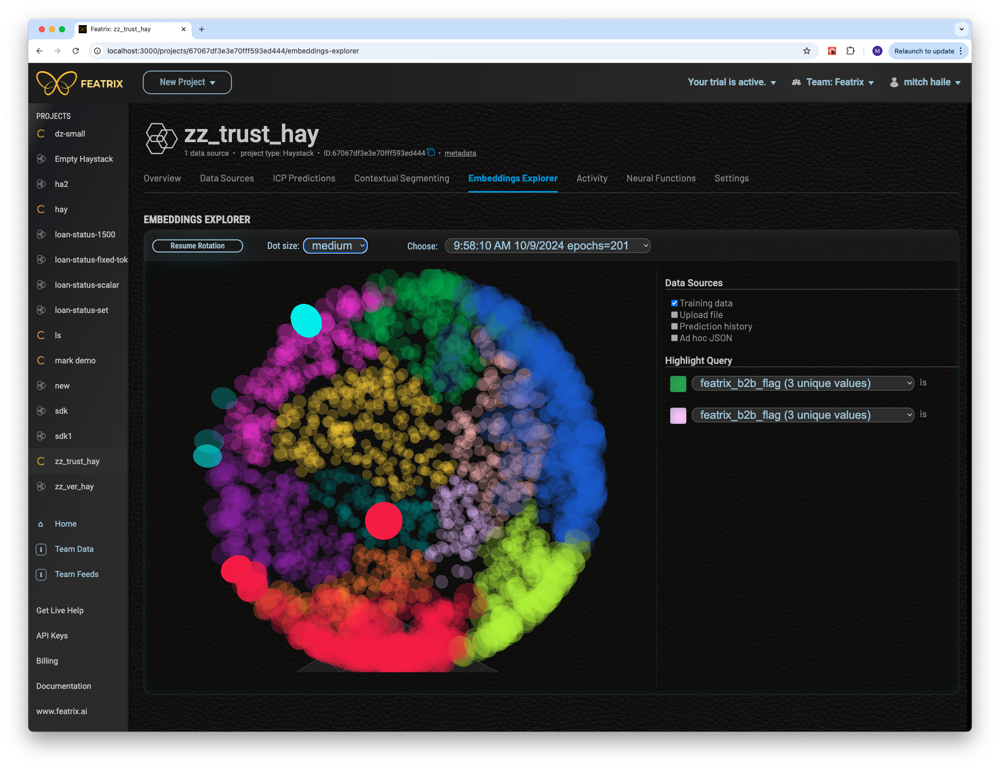 featrix-oct-10-embedding-space-sphere